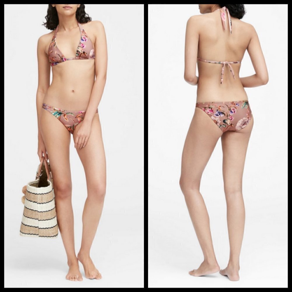 💕VITAMIN A💕 Bikini Set Talia Top + Luciana Bottom White Ginger 8 Medium M NWT